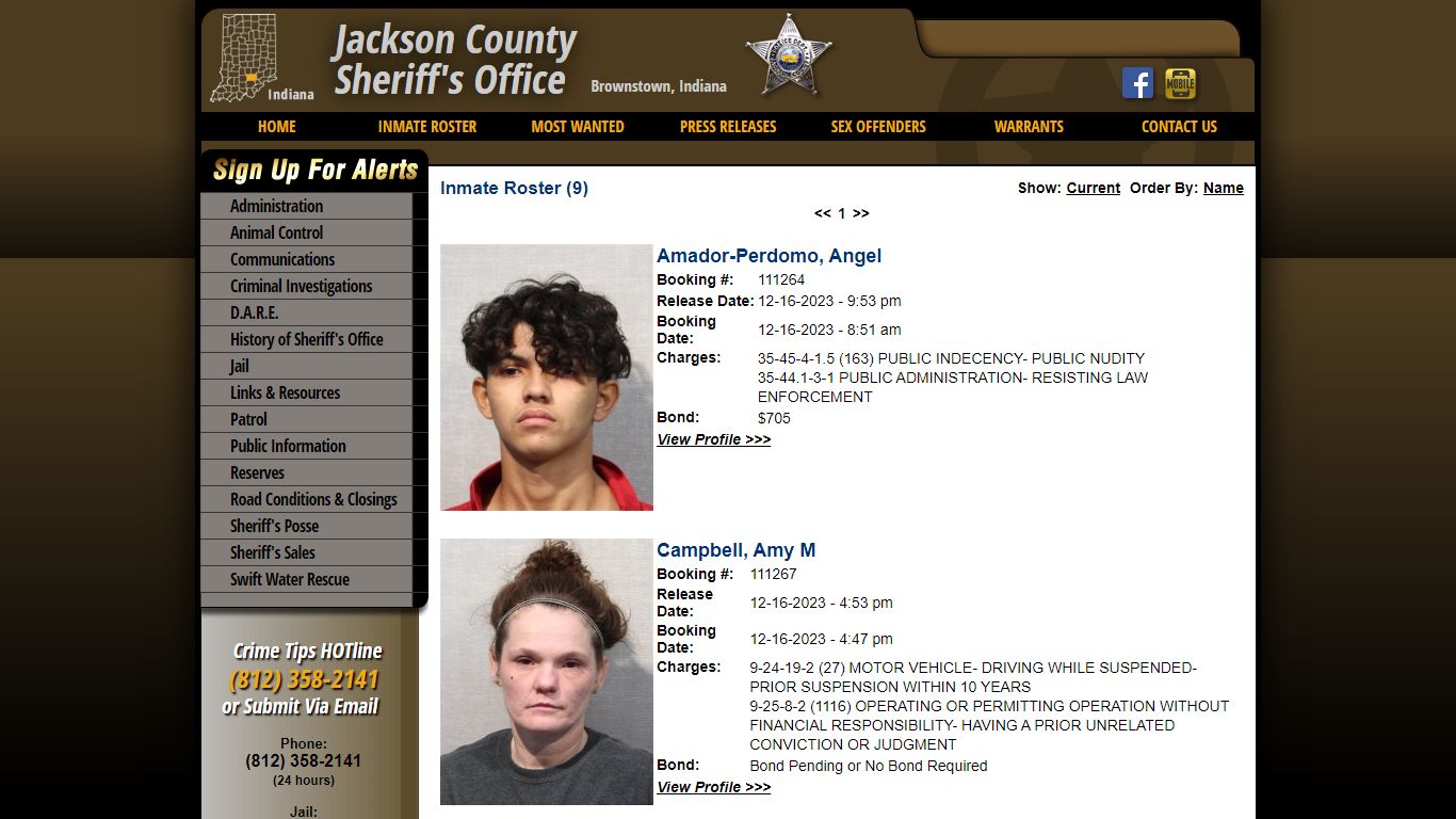 Inmate Roster - Released Inmates Booking Date Descending - Jackson ...